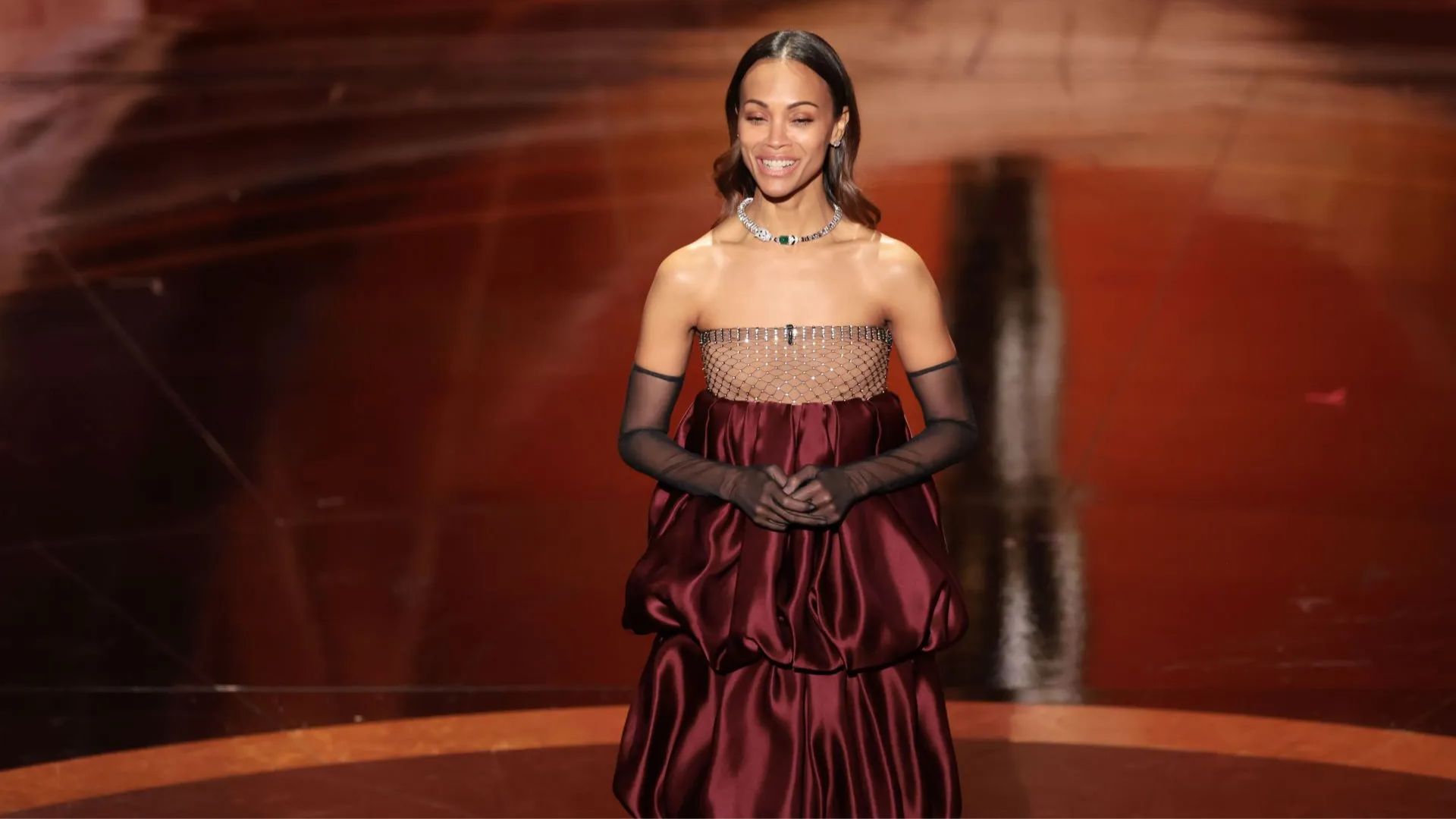 Zoe Saldana (Getty via Soap Central CMS - Resized on Canva)