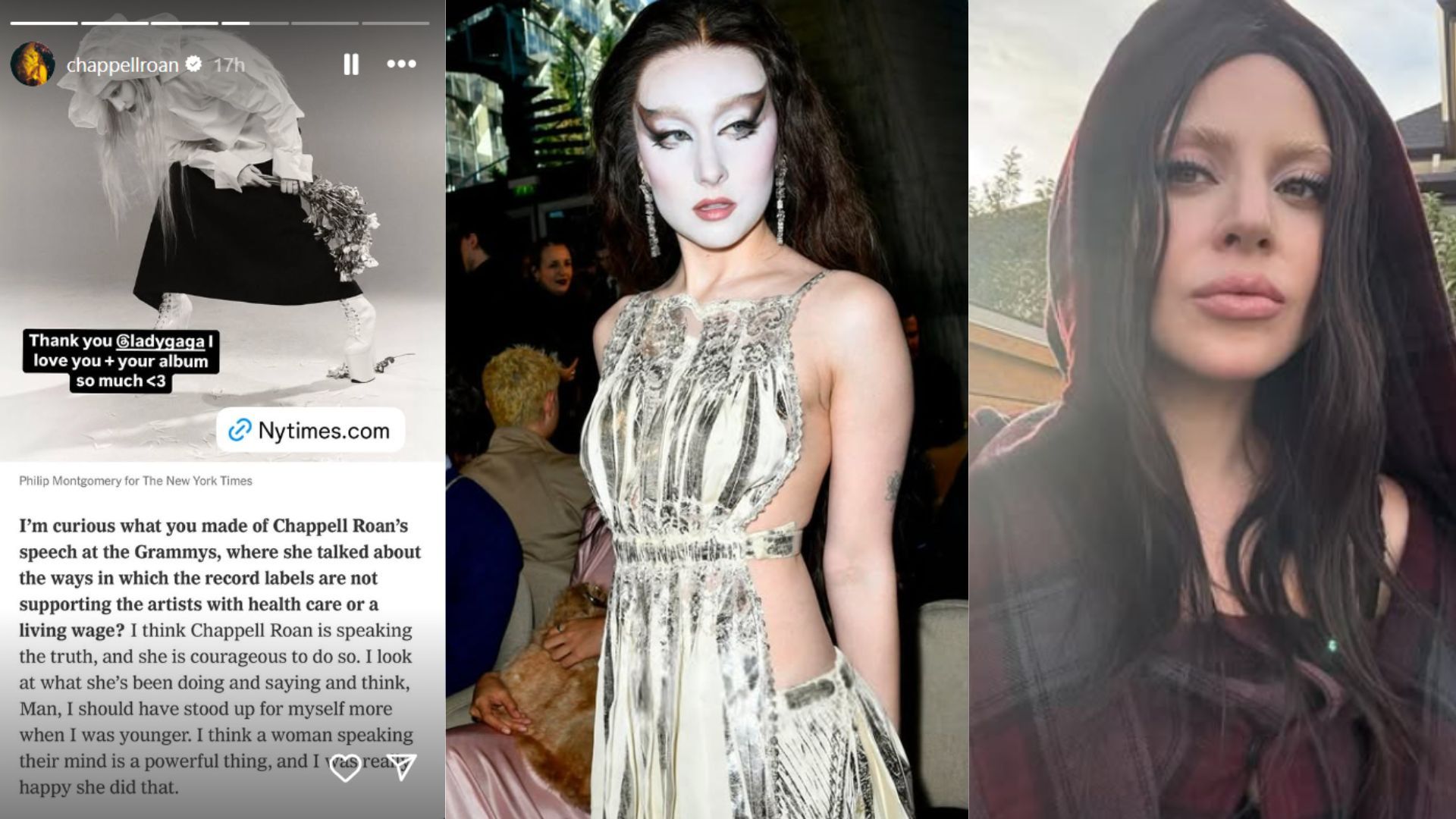 Chappell Roan reacted to Lady Gaga&#039;s praise (Image via Instagram/@chappelleroan/@ladygaga)