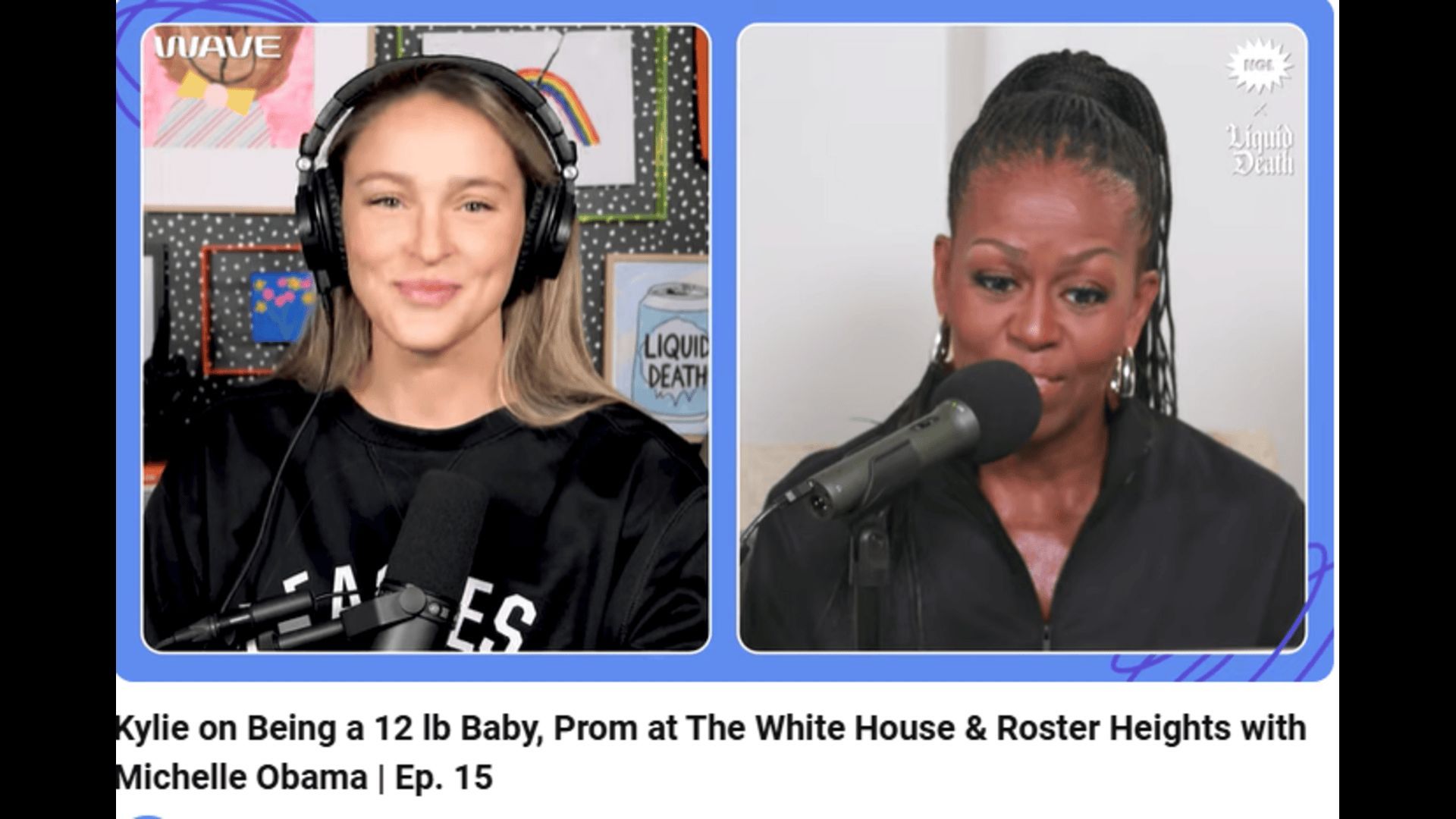 Michelle Obama on Kylie Kelce&#039;s podcast (Image via Youtube/@Not Gonna Lie with Kylie Kelce)