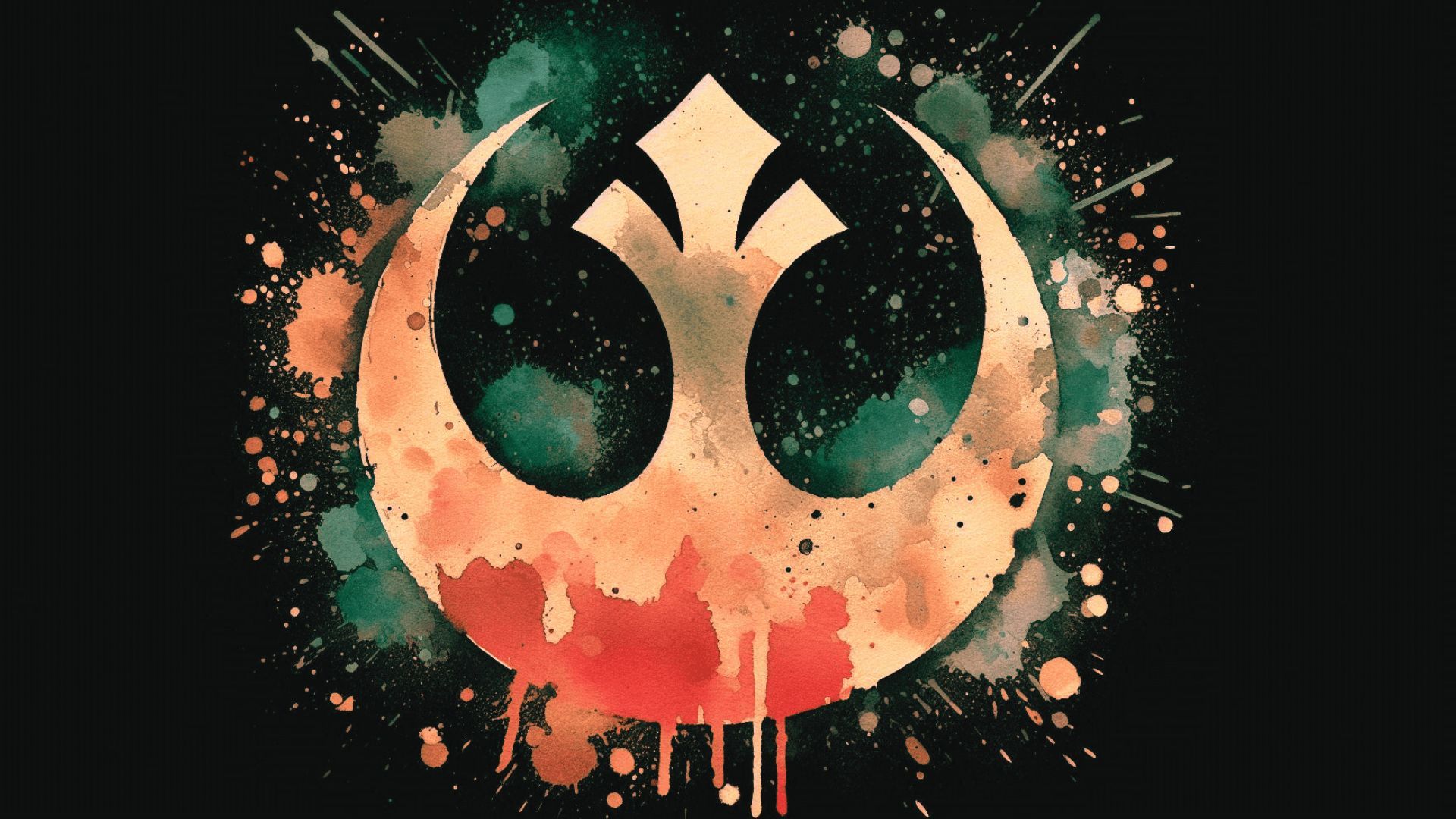 Stylized Symbol of the Rebel Alliance from Star Wars - Original Artwork by Beatrix Kondo