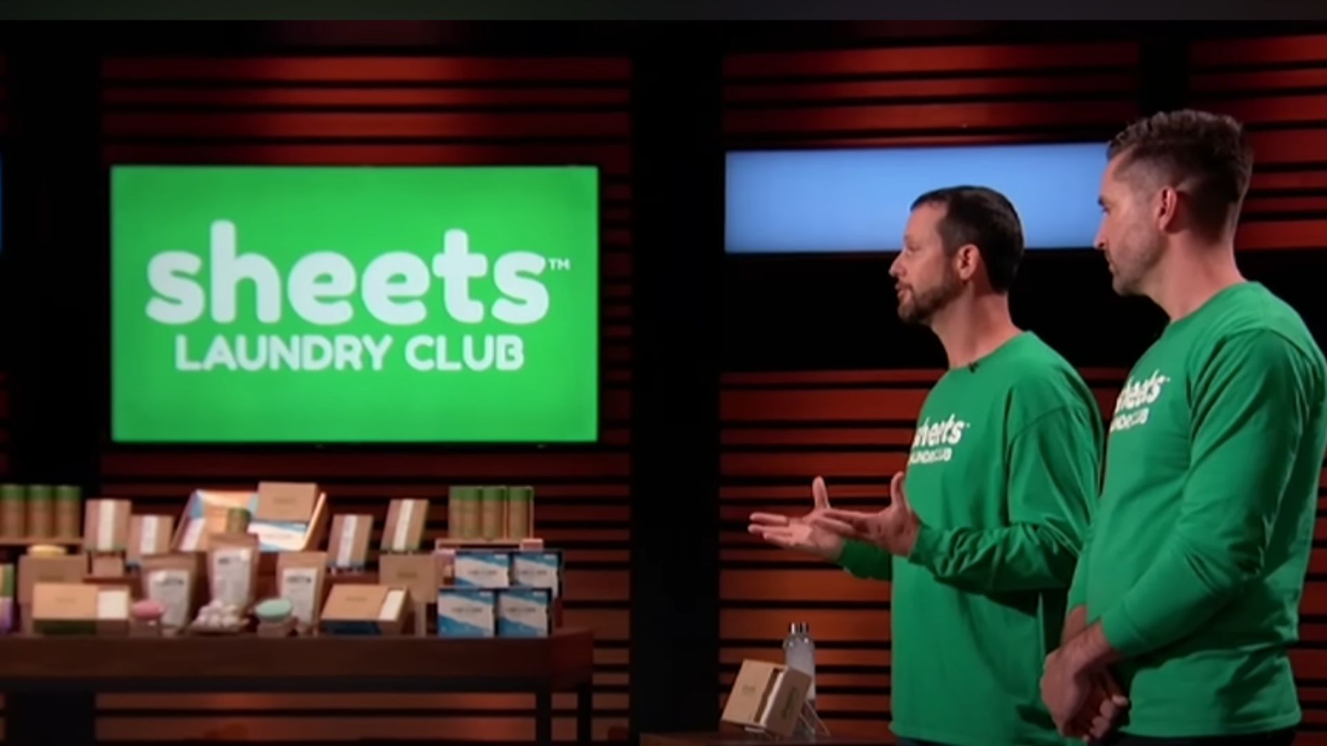 Sheets Laundry Club featured in Shark Tank Season 13/ Image via YouTube/ @sharktankglobal