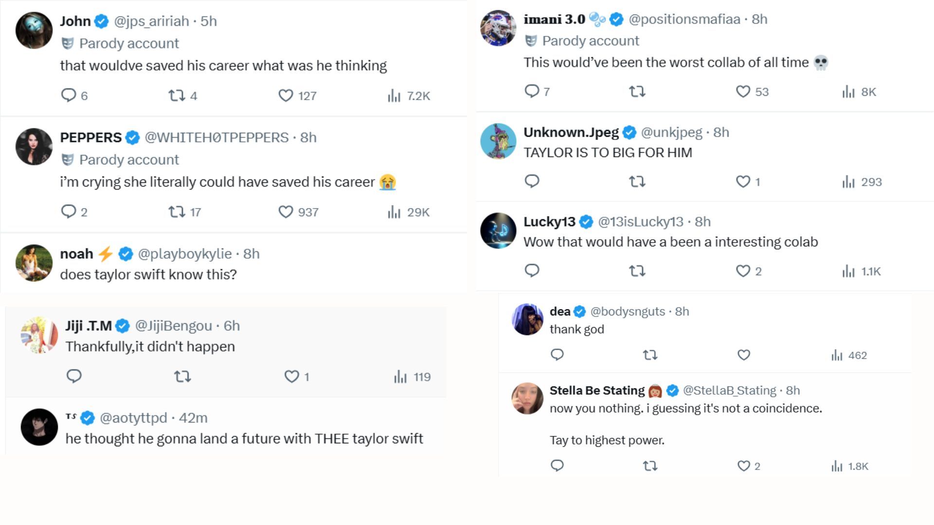 Swifties bash Lil Nas X as he reveals turning down Taylor Swift for collaboration (Image via X)