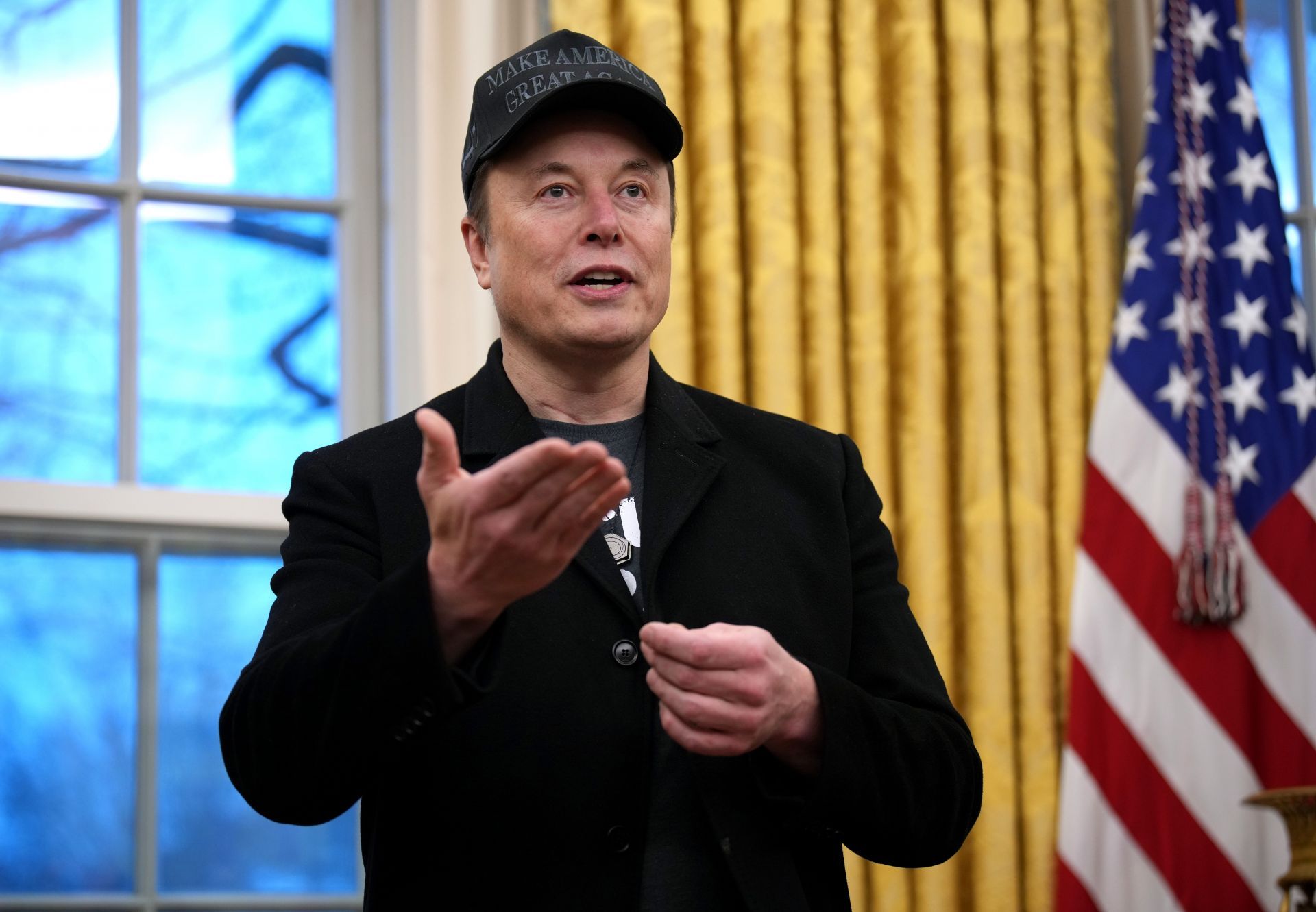 Elon Musk Joins President Trump For Signing Executive Orders In The Oval Office. (Image via Getty)