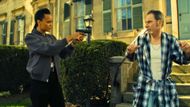 Neagley pointing her gun at Costopoulos in Reacher Season 3 Episode 7 (Image via Prime Video)