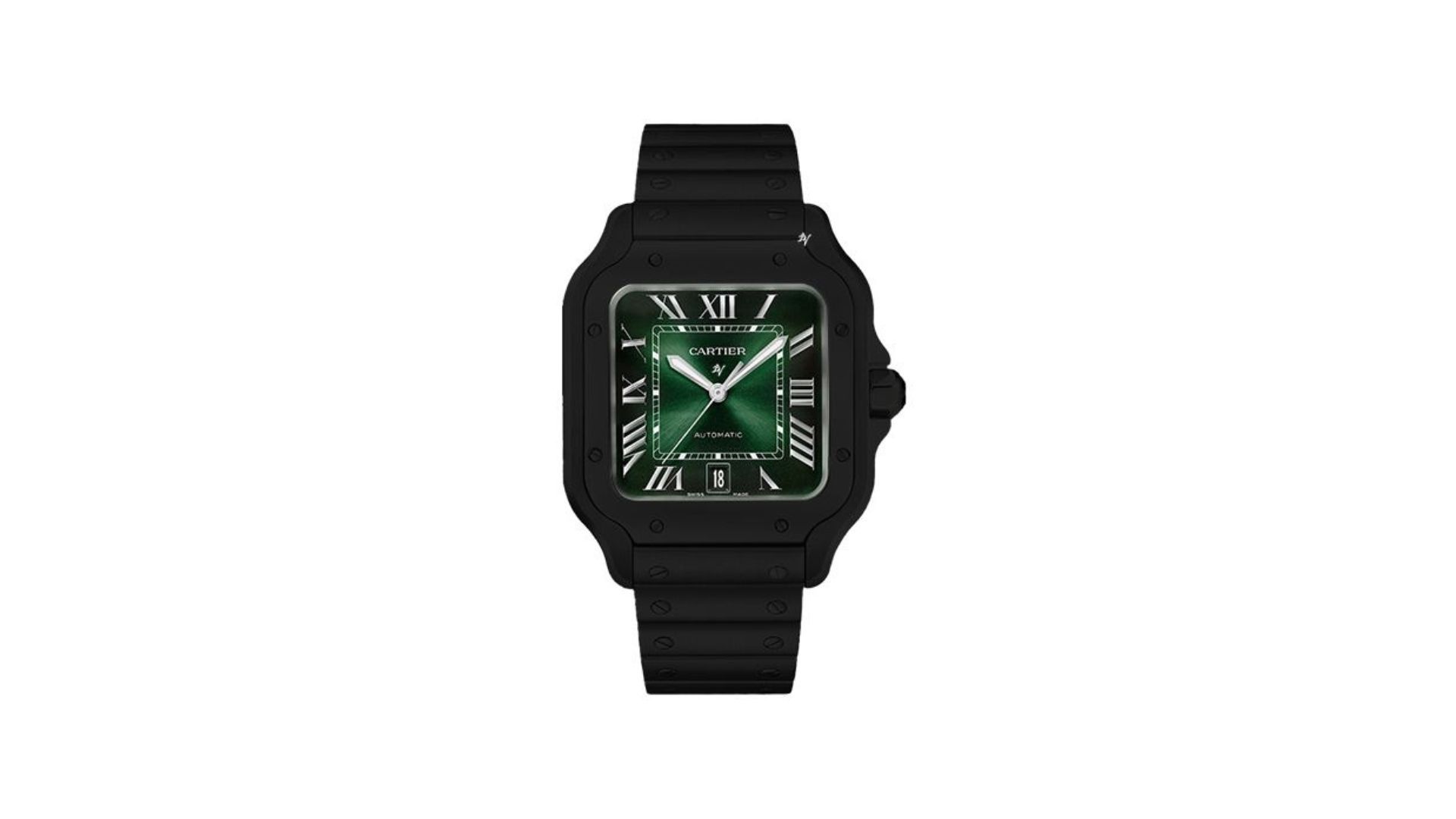 Cartier Santos black limited edition watch (image via Black Venom)