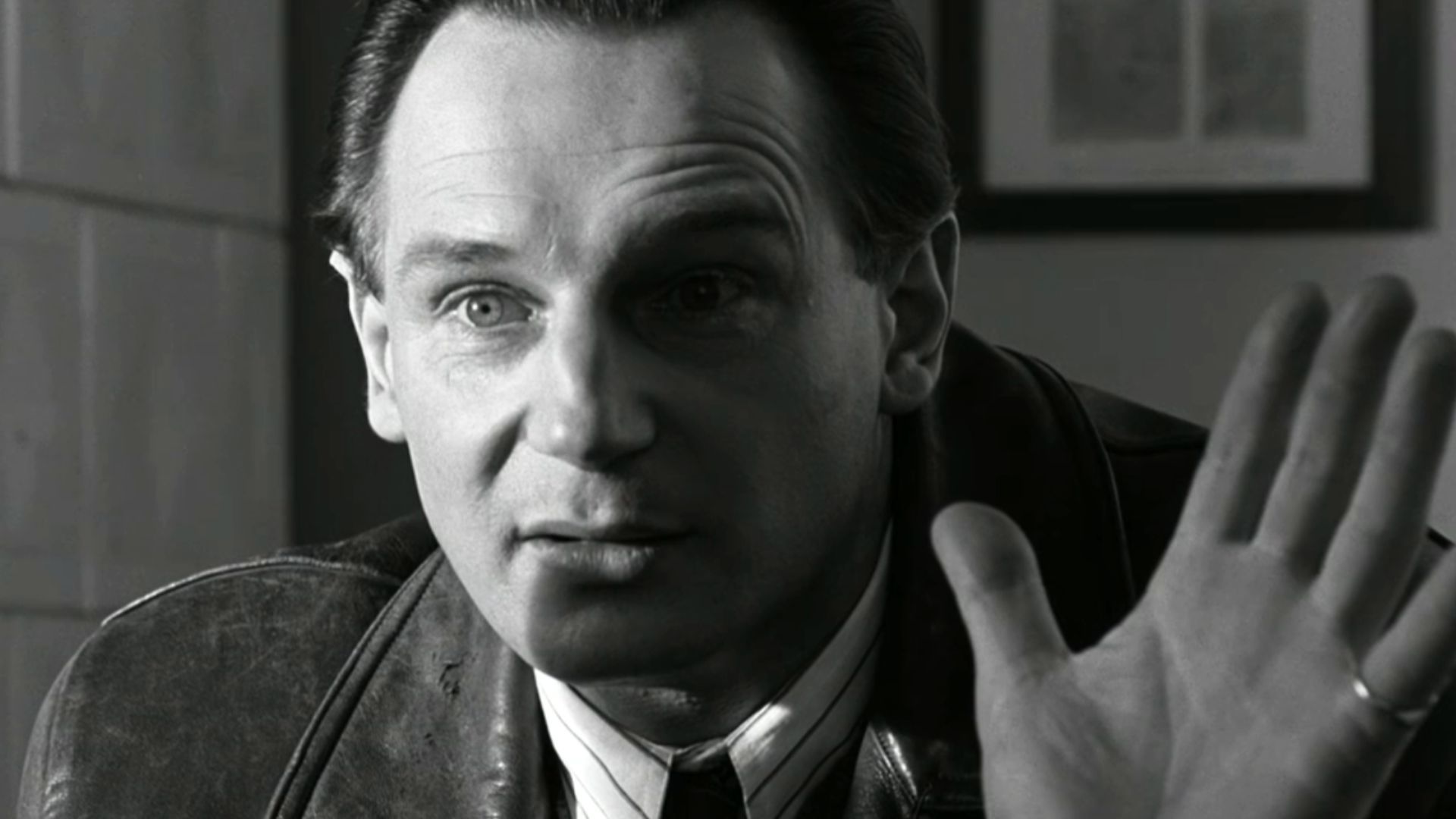 Liam Neeson in Schindler&#039;s List | Image via Universal Pictures