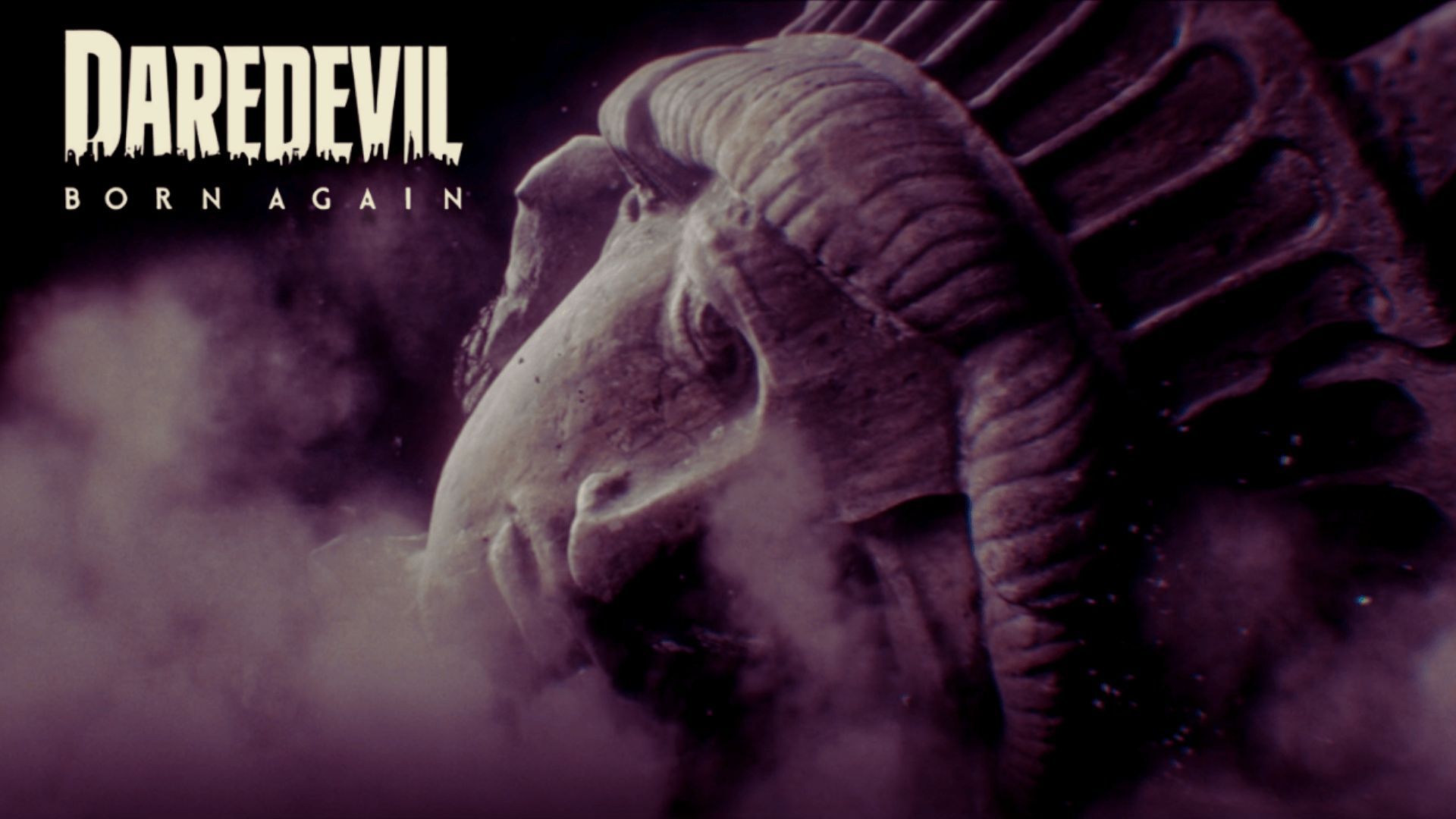 Falling Statue of Liberty from the opening of Daredevil: Born Again + logo | Source: Disney +