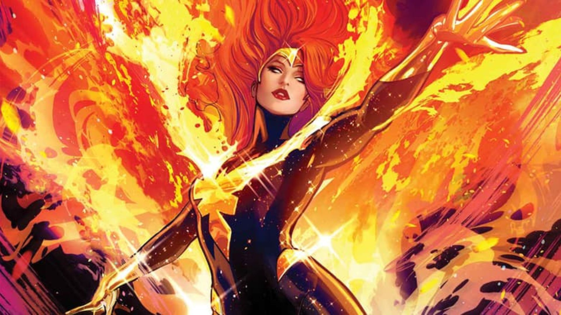 Jean Grey&#039;s Phoenix form in the comics | Image Source: www.marvel.com