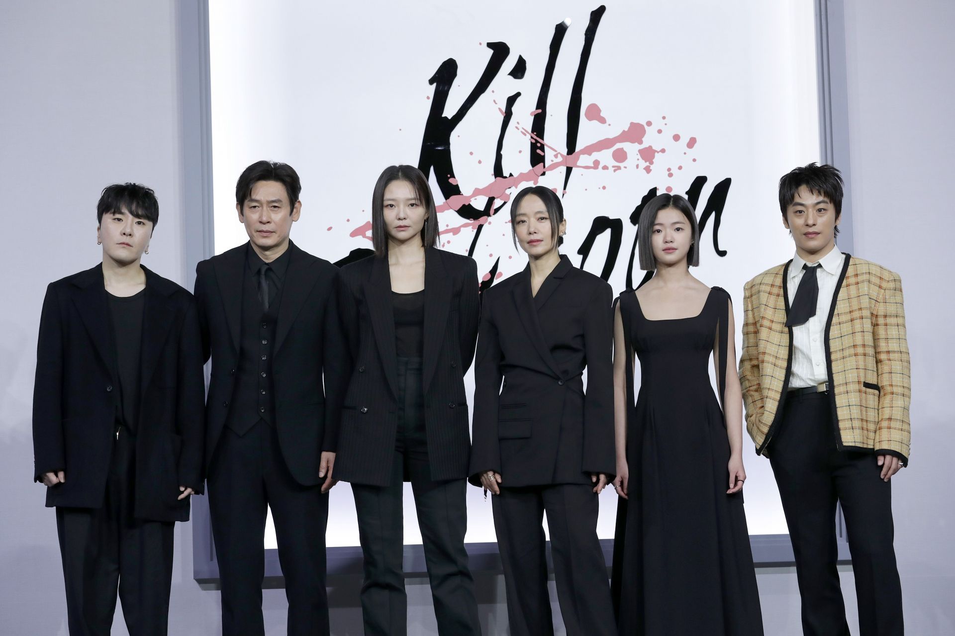 South Korean director Byun Sung-Hyun, actors Seol Kyung-Gu, Esom, Jeon Do-Yeon, Kim Sia and Koo Kyo-Hwan are seen at the Netflix &#039;Kill Boksoon&#039; press conference at the Grand Intercontinental Hotel on March 21, 2023 in Seoul, South Korea. - Netflix &#039;Kill Boksoon&#039; Press Conference - Source: Getty