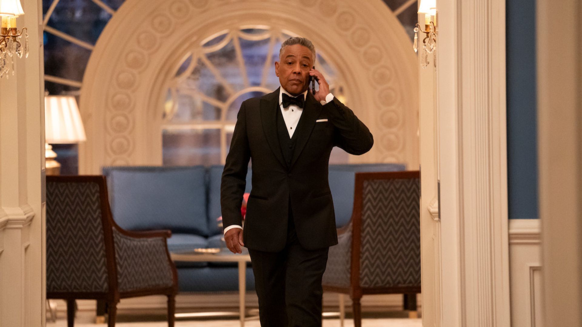 Chief Usher A. B. Wynter played by Giancarlo Esposito in The Residence | Image Source: Tudum