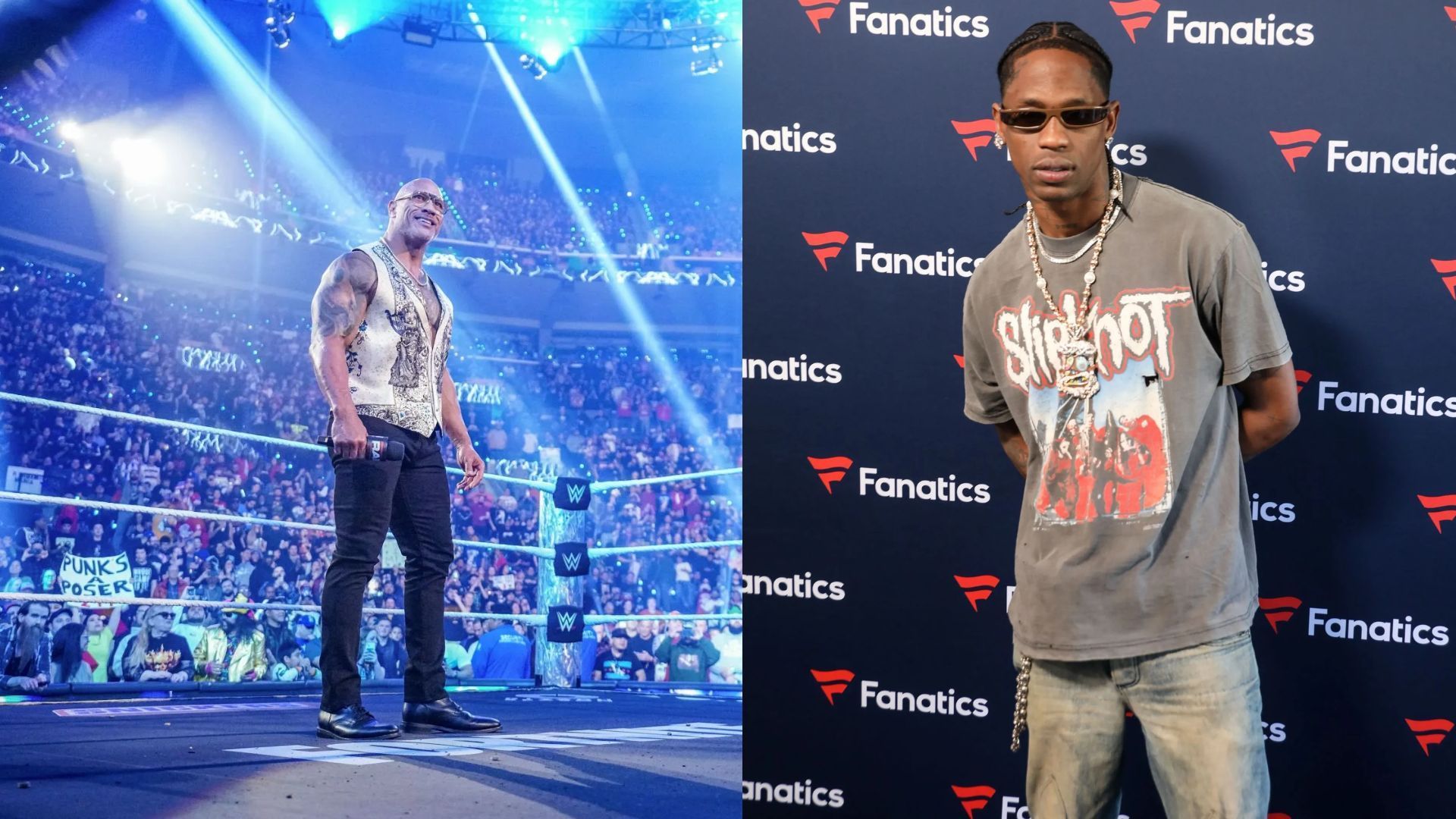 The Rock &amp; Travis Scott (Images via Getty)