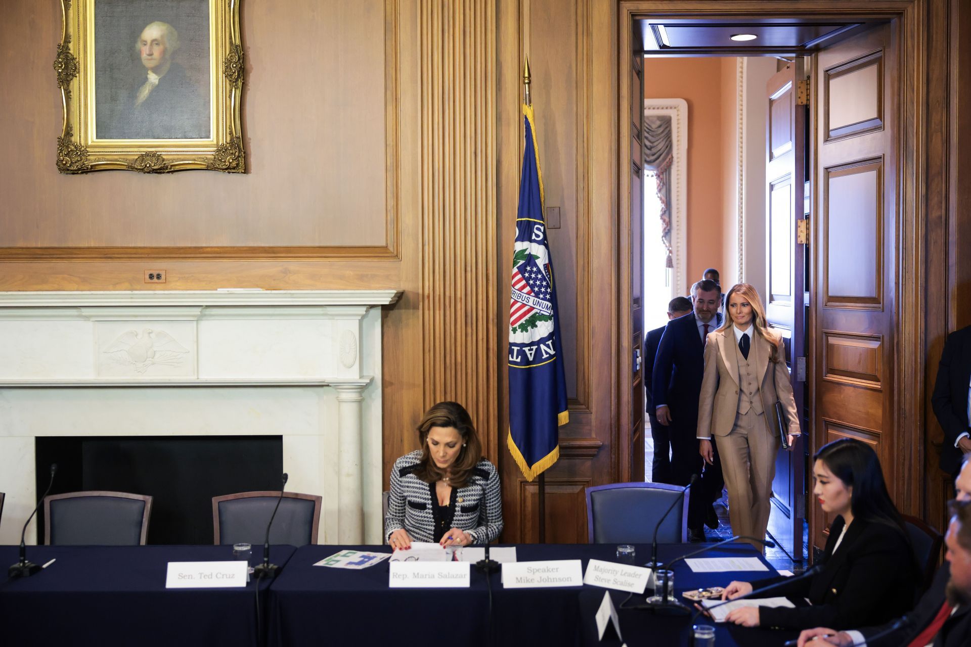 First Lady Melania Trump Joins Roundtable Discussion On &quot;Take It Down Act&quot; - Source: Getty