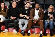Celebrities At The Los Angeles Lakers Game - Source: Getty Photo by Allen Berezovsky