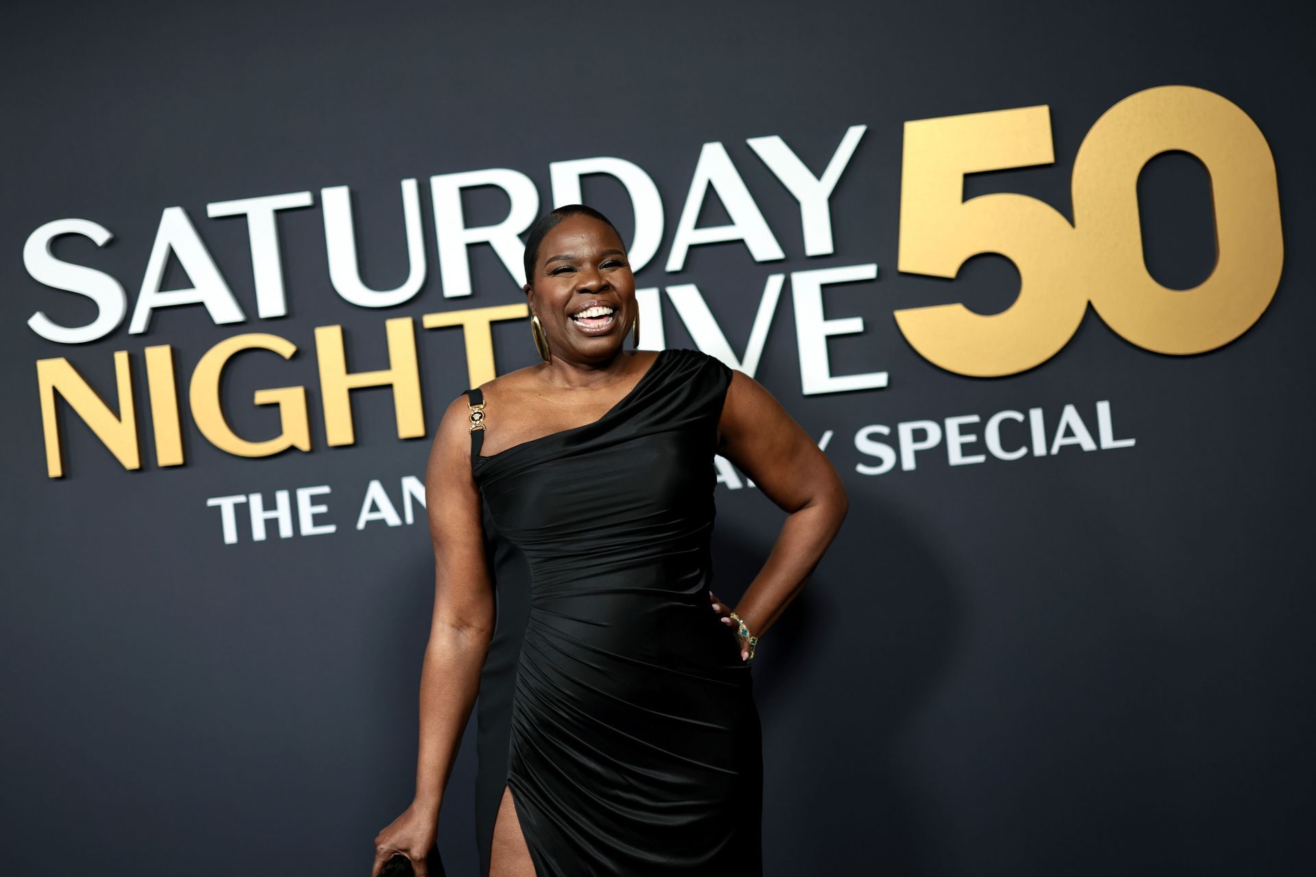 Leslie Jones attends SNL50: The Anniversary Special on February 16, 2025 (Image via Getty)