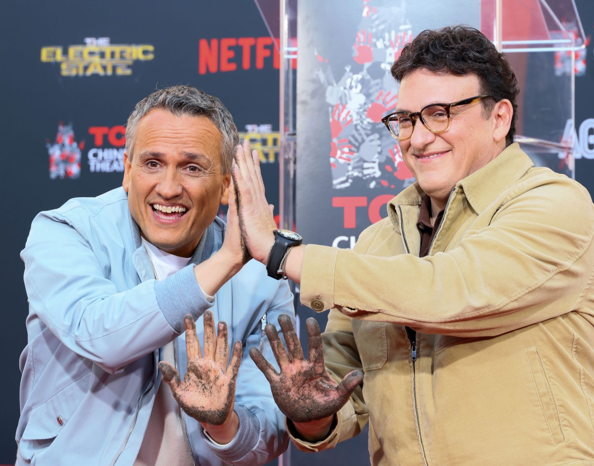 Directors Anthony And Joe Russo Handprint And Footprint In Cement Ceremony At TCL Chinese Theatre - Source: Getty