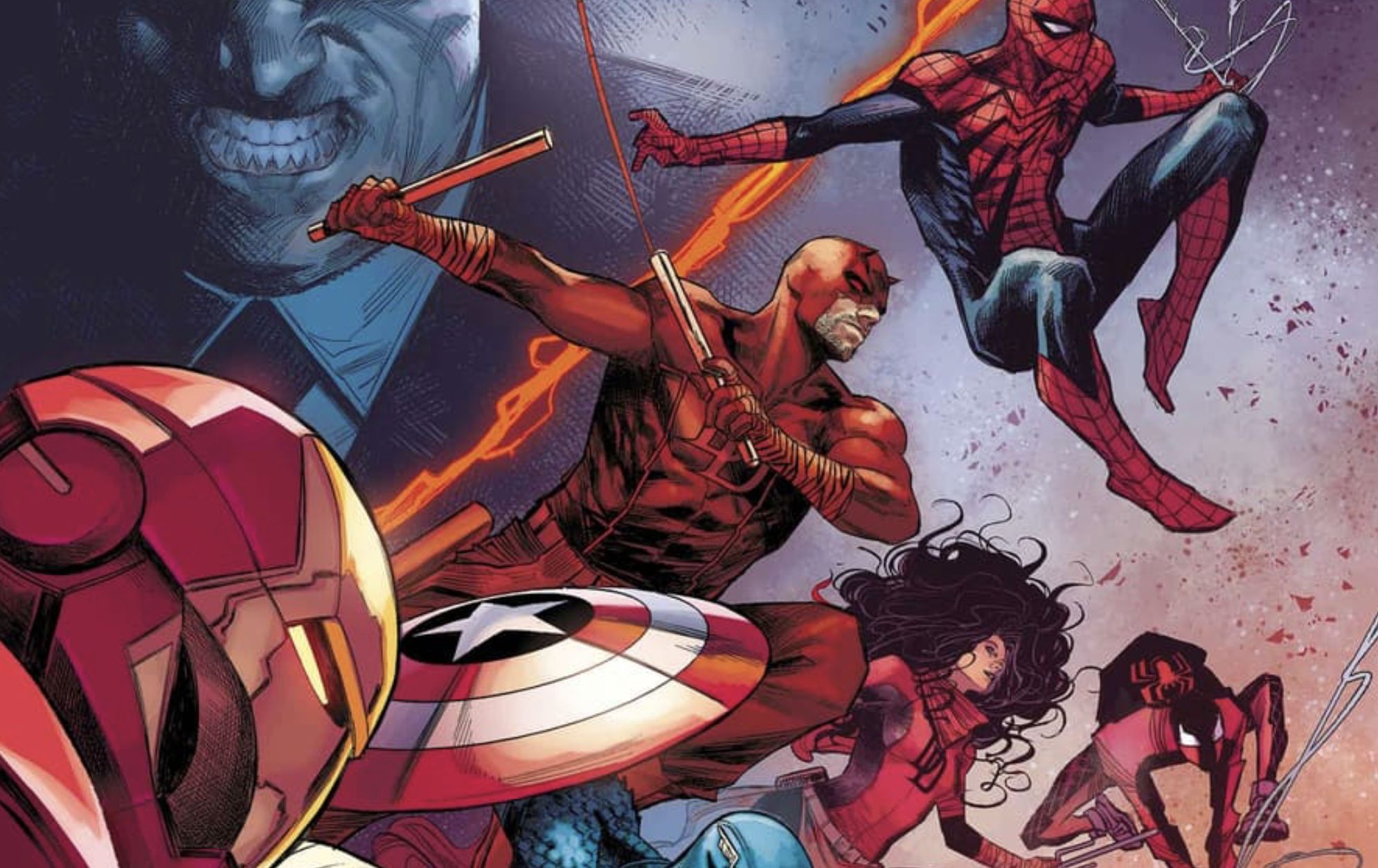 Daredevil leads the rest of the Avengers (Image via Marvel)