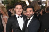 Pedro Pascal and Oscar Isaac at the 73rd Annual Golden Globe Awards (Source: Getty)