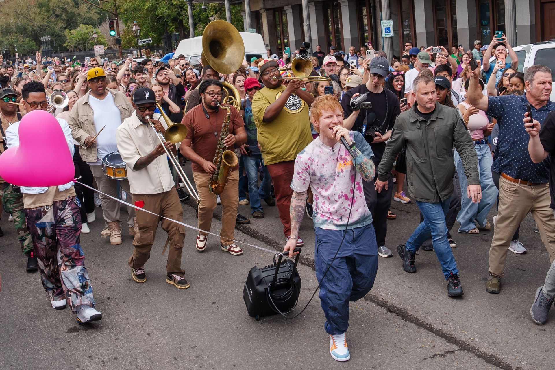 Ed Sheeran Popup Performance At French Quarter - Source: Getty