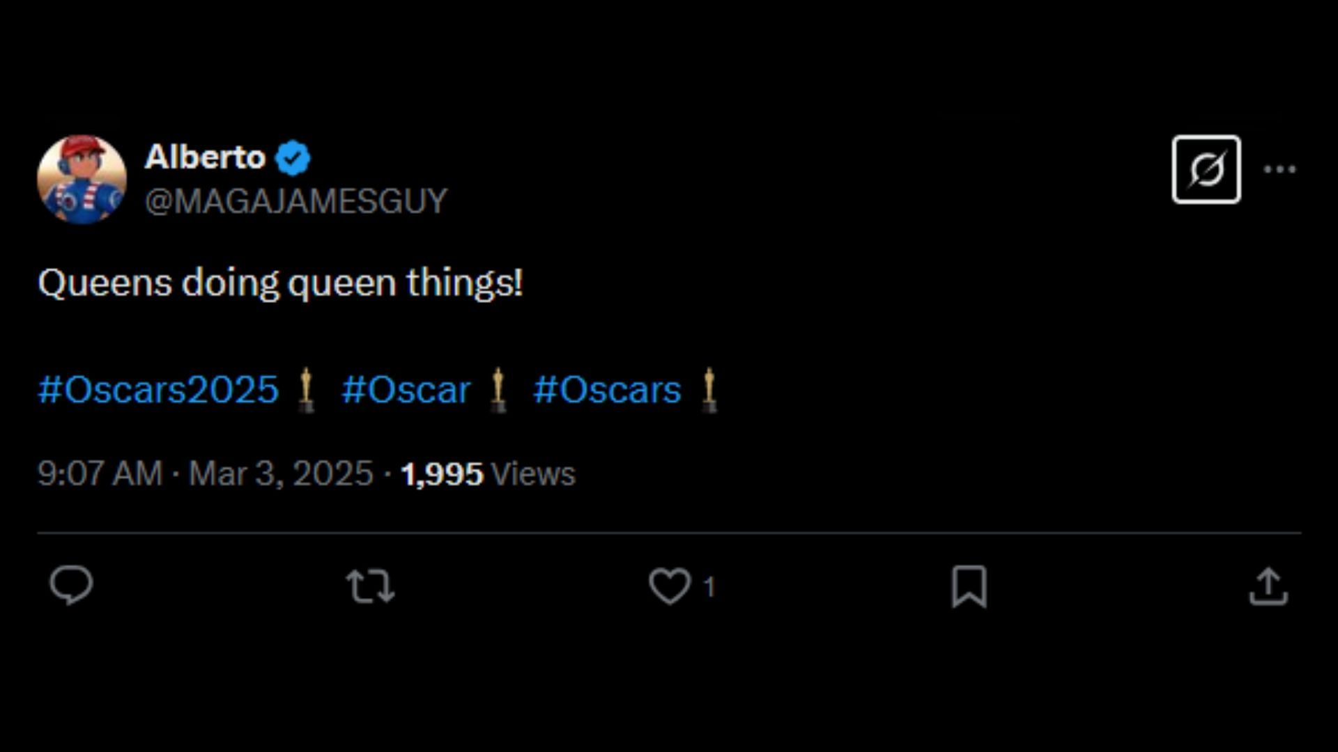 Netizens react to Ariana Grande and Colman Domingo dancing to Queen Latifa&#039;s Oscar performance (Image via X/ @MAGAJAMESGUY)