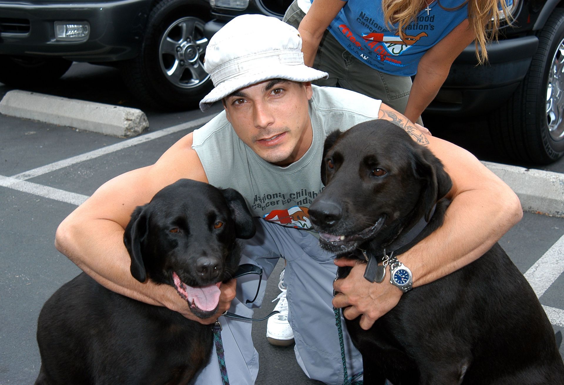 Bryan Dattilo with his dogs Dante &amp; Vinnie - Source: Getty