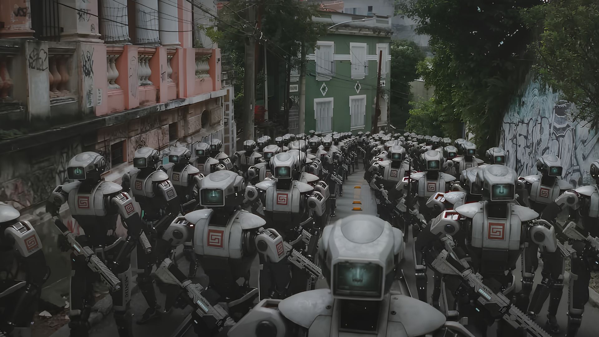 An army of robots in The Electric State