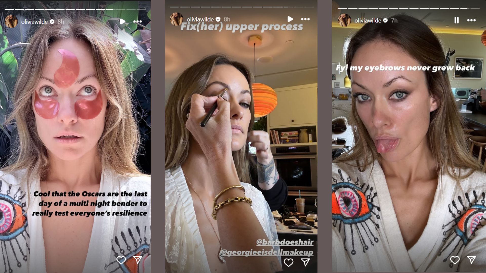 Olivia Wilde&#039;s Instagram stories (Images via Instagram)