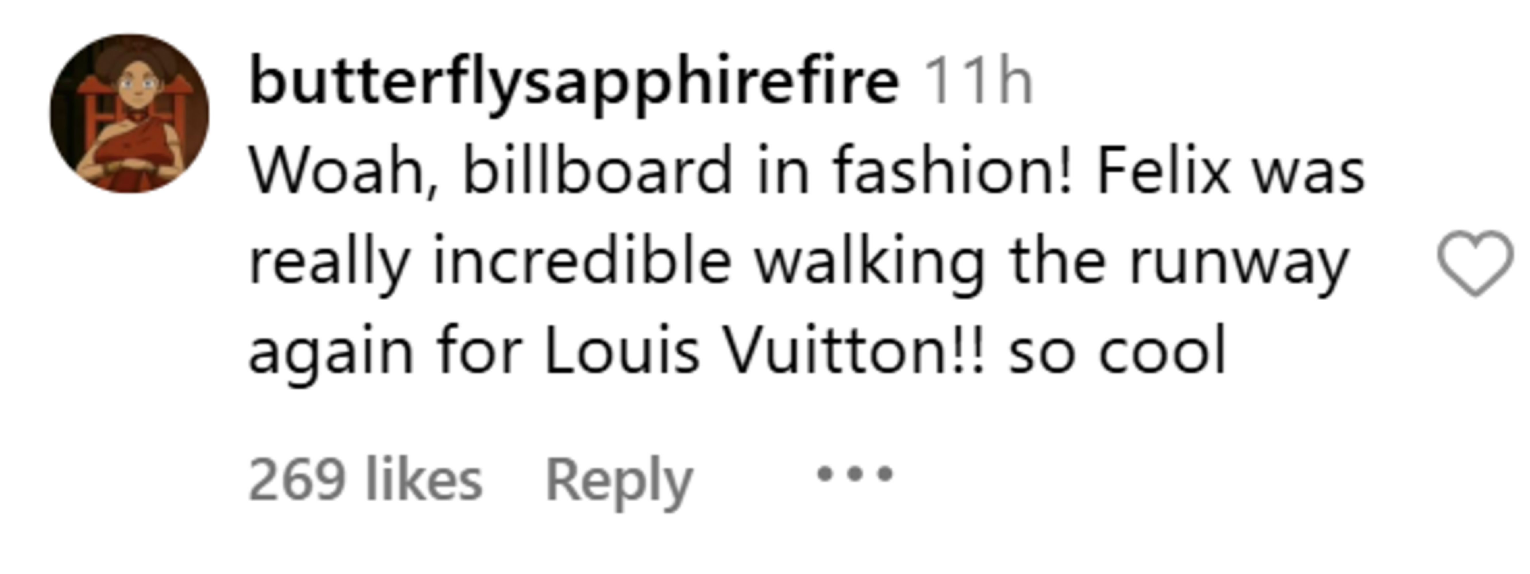 Fans react to Felix&#039;s LV Paris FW show runway look (Image via Instagram)