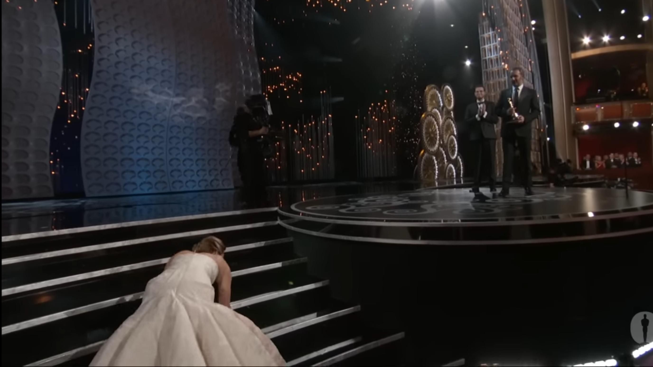 Jennifer Lawrence&rsquo;s Oscars Fall (2013) | Image Source: Oscars via YouTube