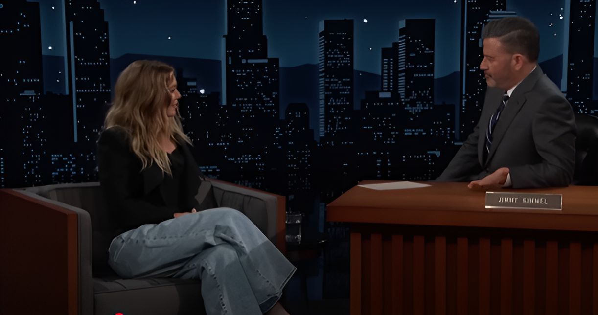 Grey&rsquo;s Anatomy star Ellen Pompeo in Jimmy Kimmel show (Image Via YouTube/@JimmyKimmelLive)