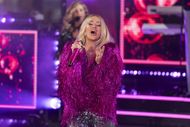 Carrie Underwood performs during Dick Clark's New Year's Rockin' Eve with Ryan Seacrest 2025. (Image via Getty)