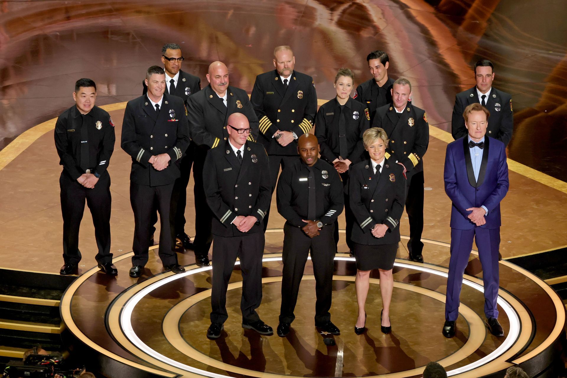 Los Angeles Fire Department (LAFD) representatives at the 97th Annual Oscars- Source: Getty