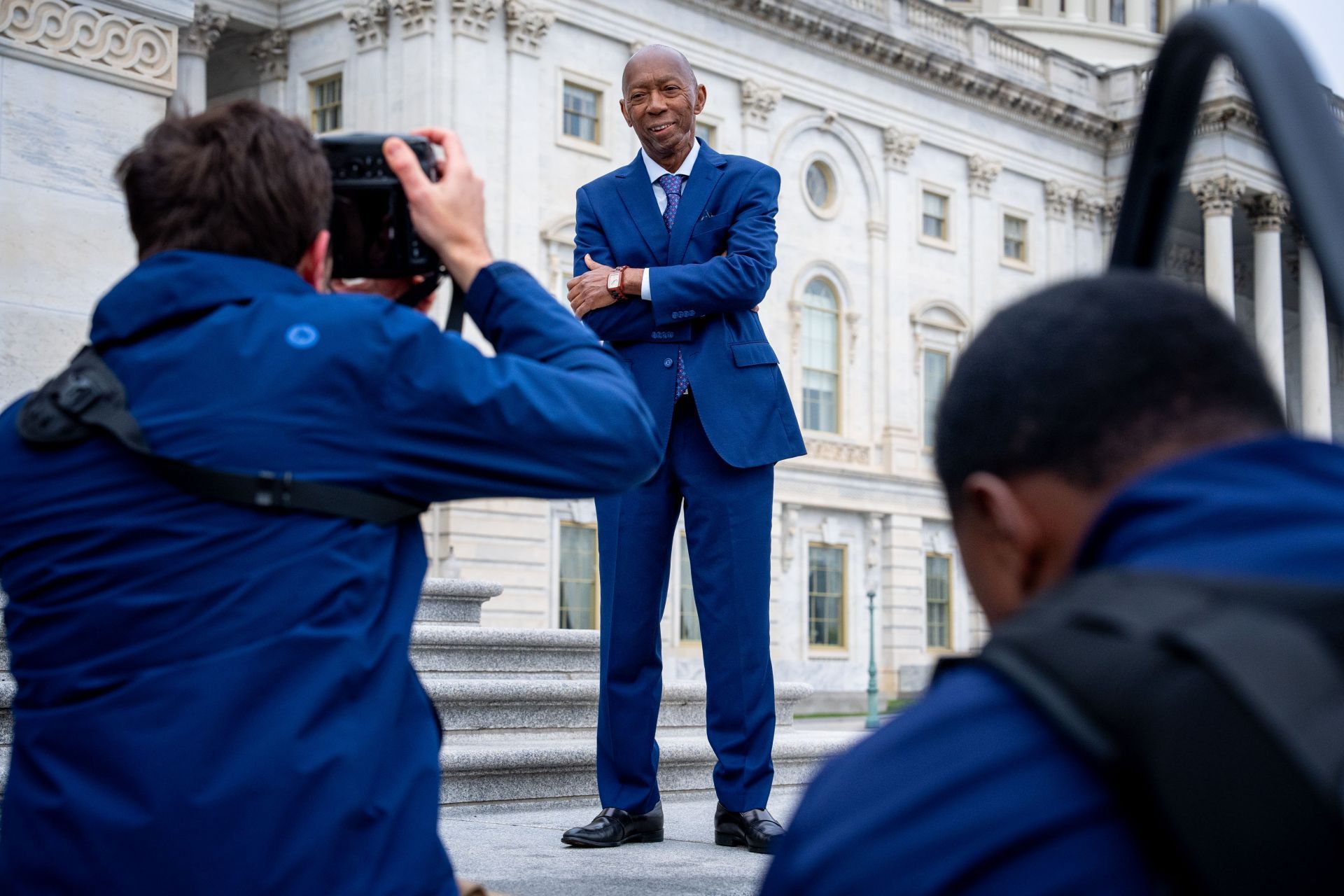 Rep.-elect Sylvester Turner (D-TX) poses for a photograph after joining other congressional freshmen of the 119th Congress for a group photograph on the steps of the House of Representatives at the U.S. Capitol Building on November 15, 2024. (Image via Getty)