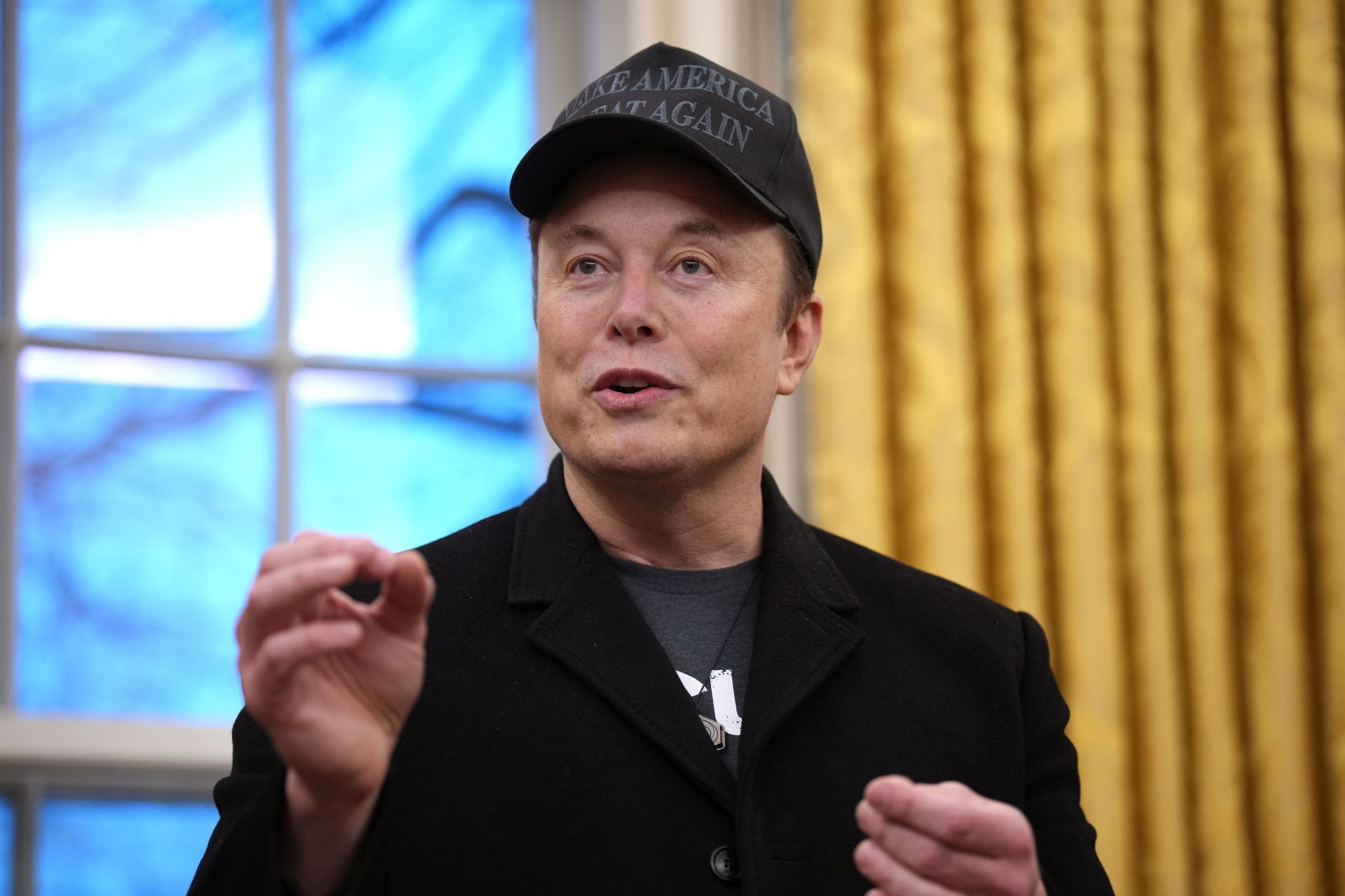 Elon Musk Joins President Trump For Signing Executive Orders In The Oval Office. (Image via Getty)