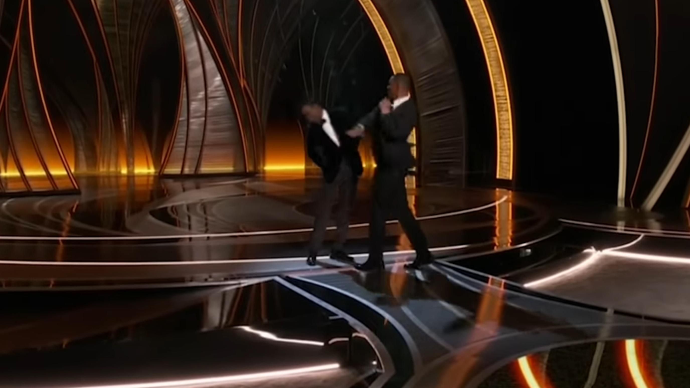 Will Smith Slaps Chris Rock (Oscars 2022) | Image Source: Guardian News via YouTube