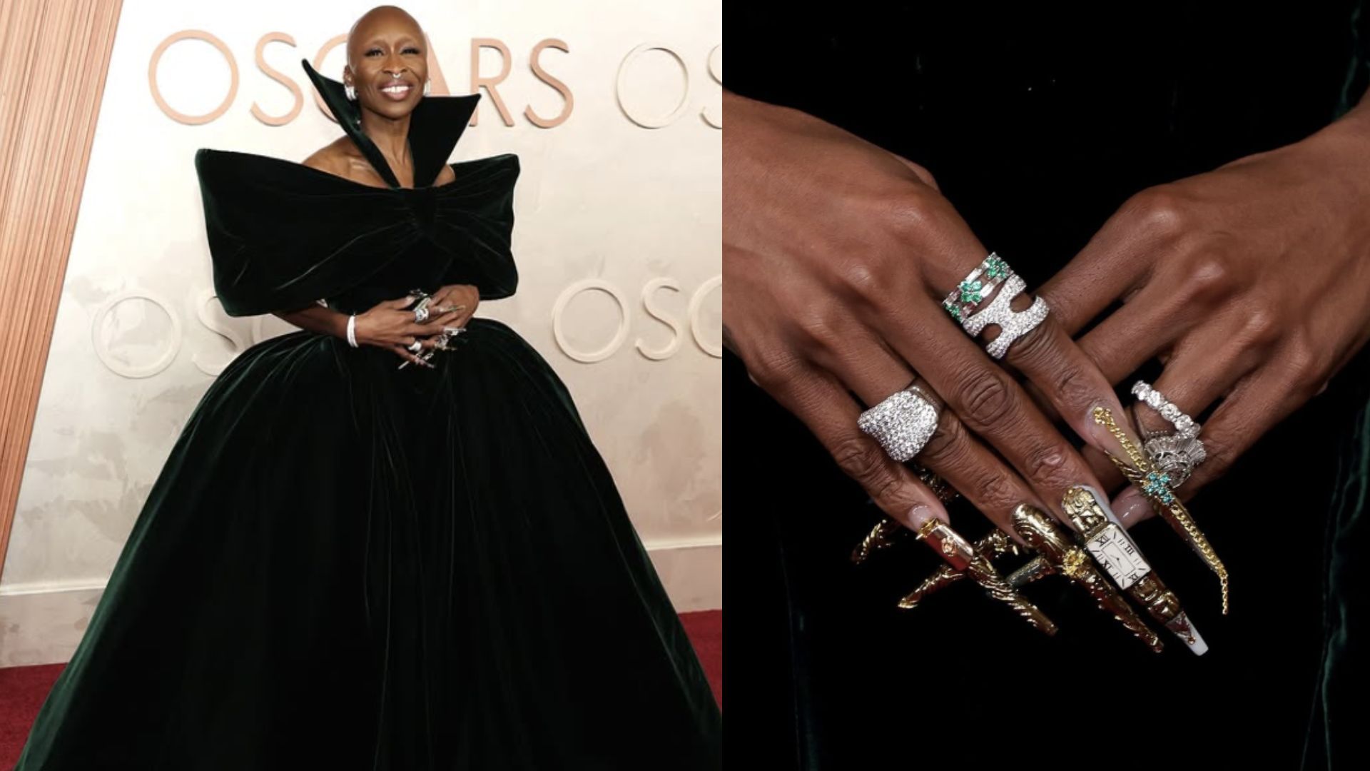 Cynthia Erivo at the Oscars 2025 red carpet