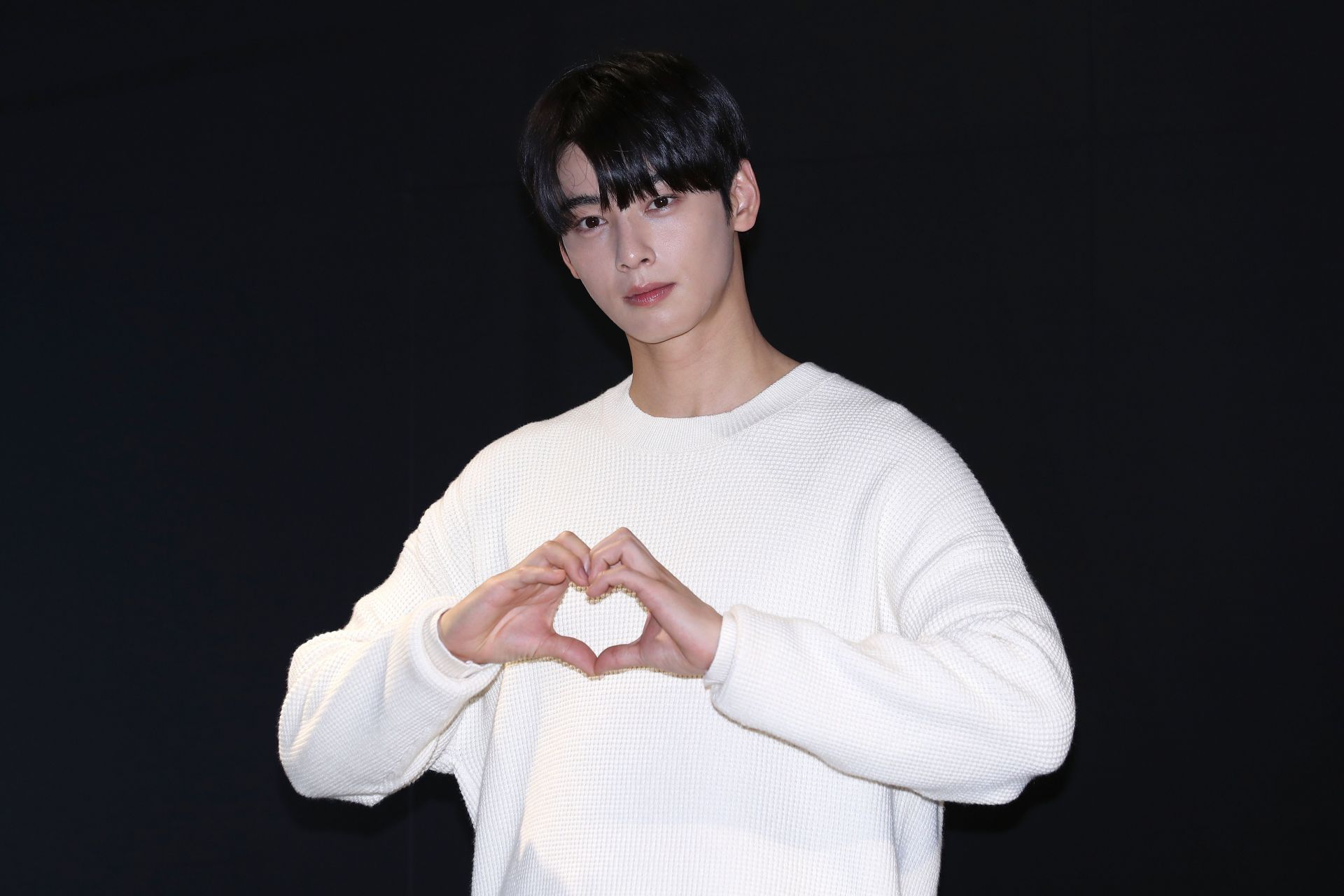 Bodyfriend brand ambassador, actor and singer Cha Eun-Woo poses for media during a global healthcare company, the Bodyfriend massage chair &#039;Medical Pharaoh&#039; launch event on September 07, 2024 in Seoul, South Korea.| Image via: Getty