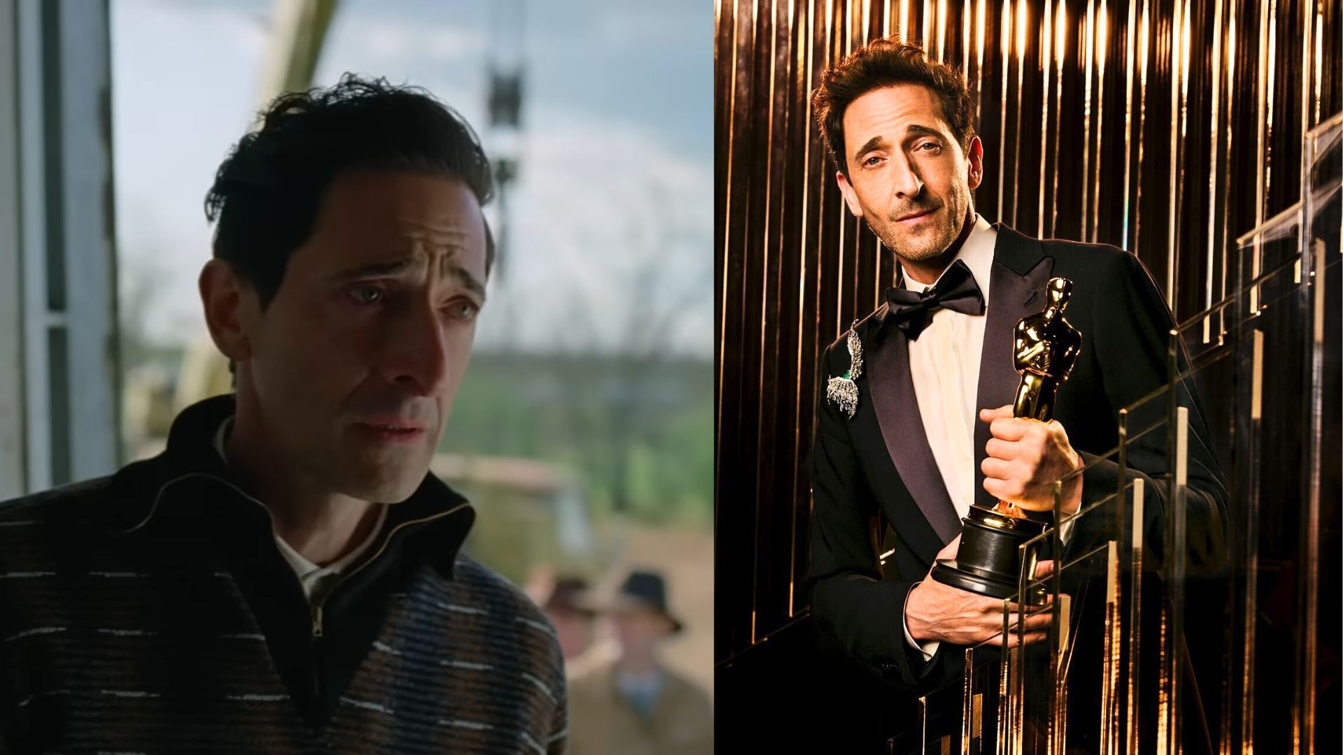 Adrian Brody recieved the Best Actor Oscar Award for The Brutalist | Image via (Instagram: theacademy, and Youtube: A24)