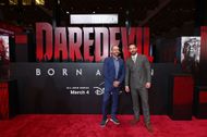 (L-R) Brad Winderbaum and Charlie Cox (Matt Murdock?Daredevil) attend the Daredevil: Born Again red-carpet launch event at The Hudson Theater on February 24, 2025 in New York City.| Image via: Getty