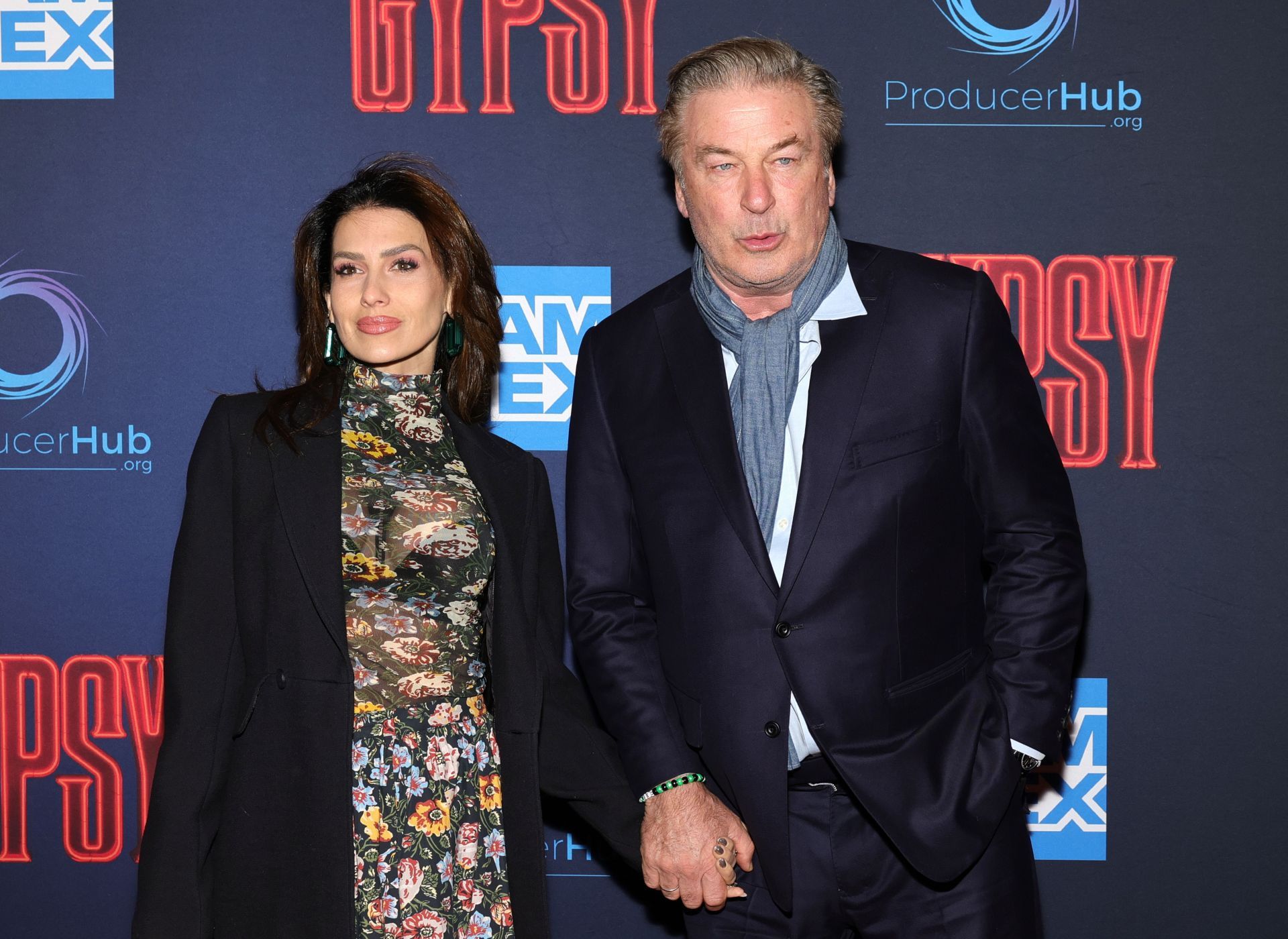 Hilaria Baldwin and Alec Baldwin in December 2024. (Image via Getty)