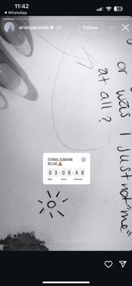 Ariana Grande's Instagram Story