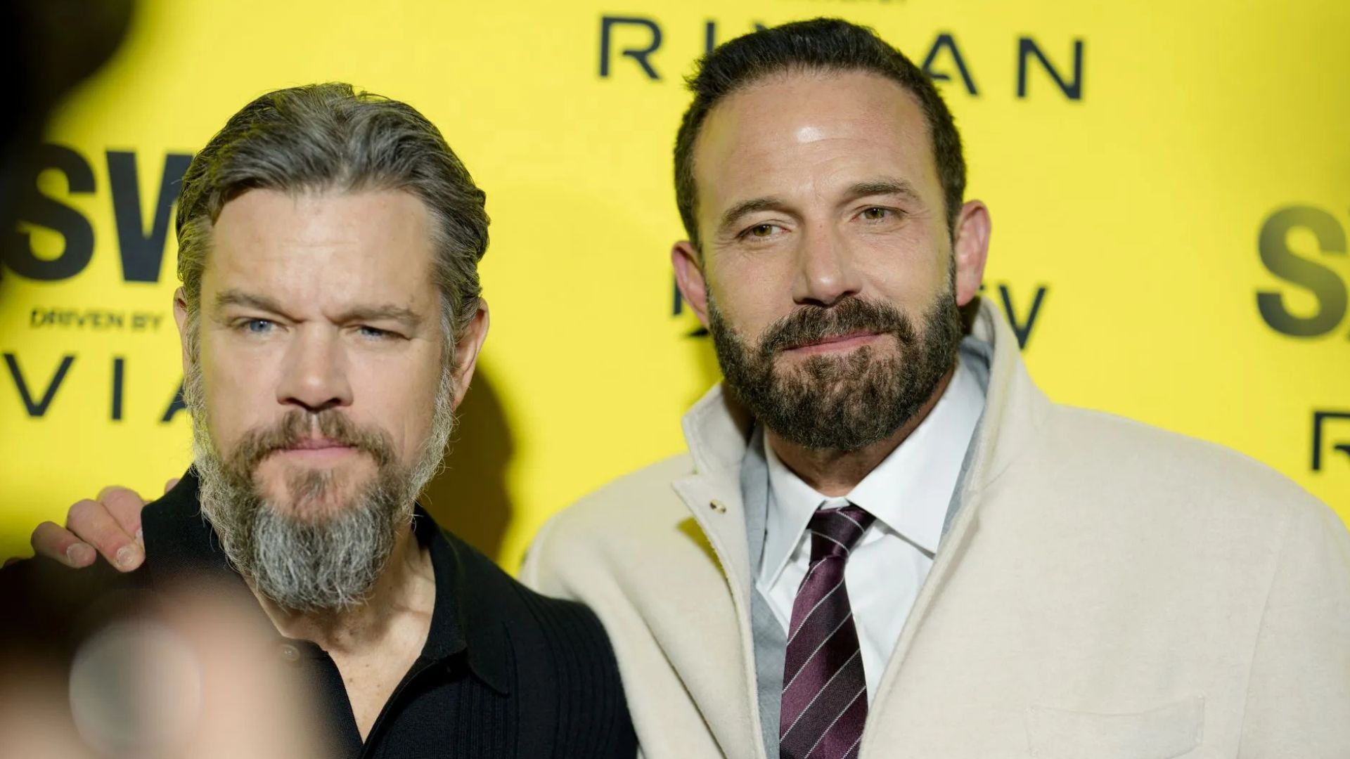 Matt Damon and Ben Affleck attend the world premiere of 