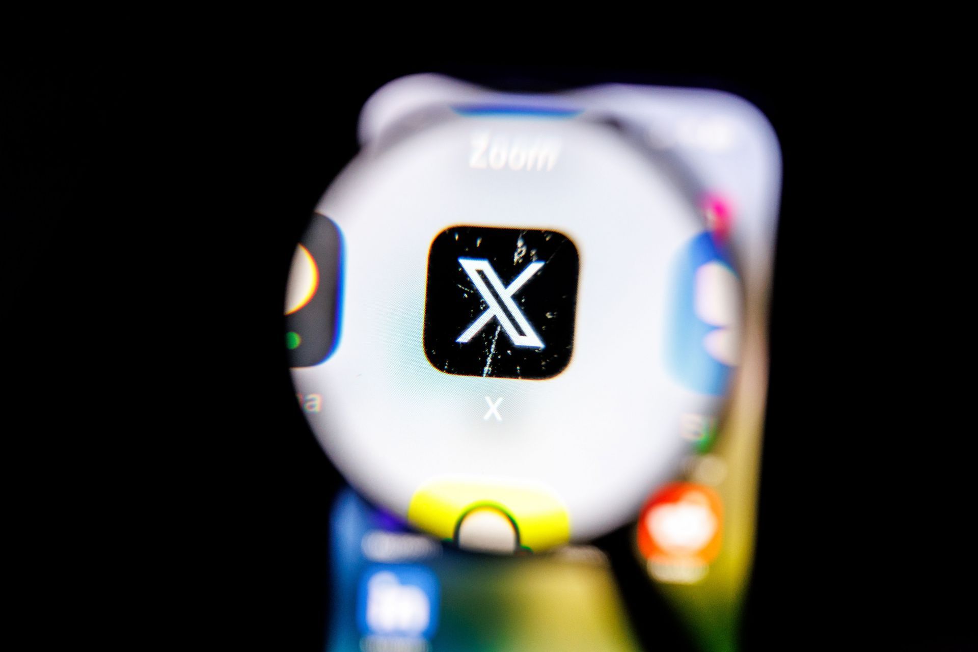 Icon of X on screen of iphone - Source: Getty