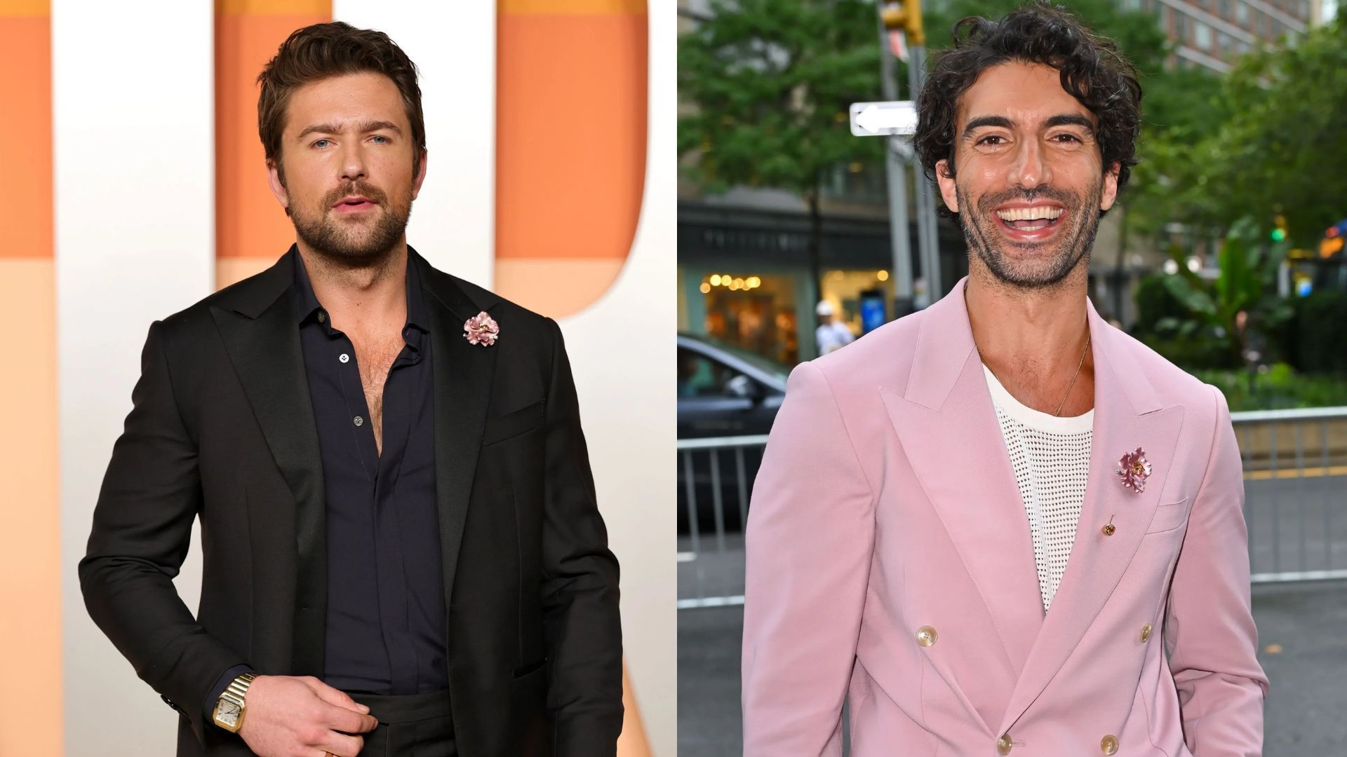 Brandon Sklenar &amp; Justin Baldoni - Source: Photo by Neilson Barnard/Getty Images for Vanity Fair, Photo by James Devaney/GC Images