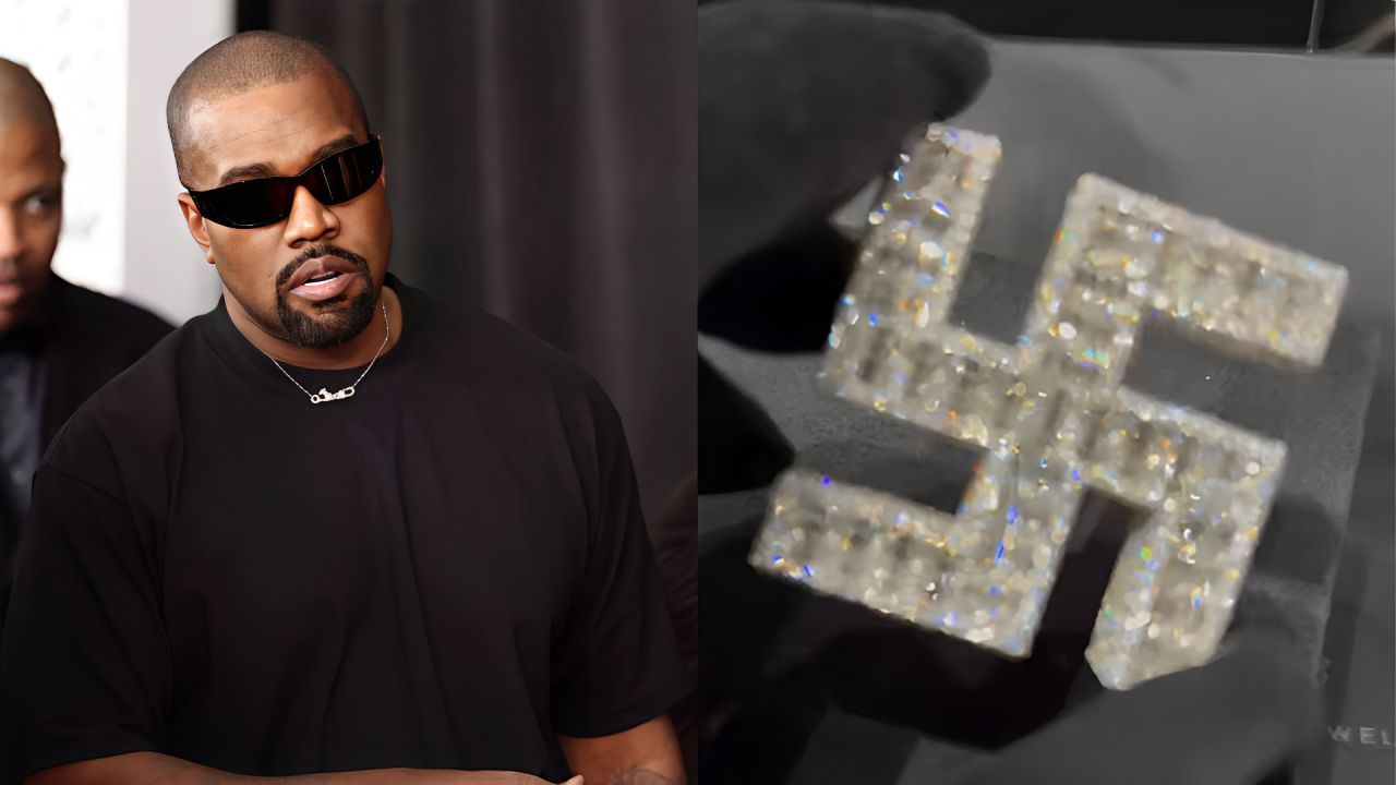 What does the pendant look like? (Image via Getty/X/@kanyewest)