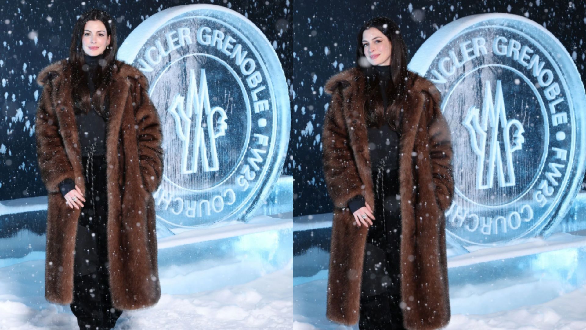 What did Anne Hathaway wear to the Moncler Grenoble FW25 show in France? Look decoded (Image via Getty)