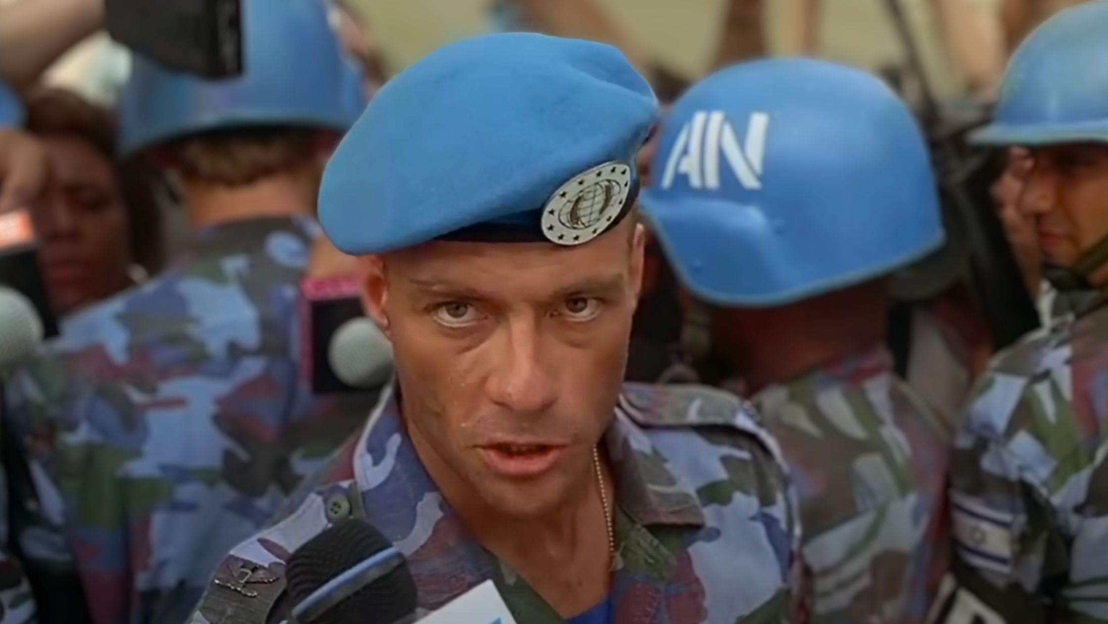 Jean-Claude Van Damme in the 1994 Street Fighter adaptation (Image via YouTube/@screenjunkies)