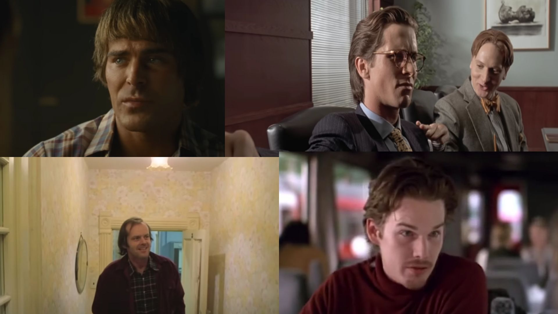 The Iron Claw | Image Via: Access Entertainment, The Shining | Image Via: The Producer Circle Company, Before Sunrise | Image Via: Castle Rock Entertainment, American Psycho | Image Via: Edward R. Pressman Productions