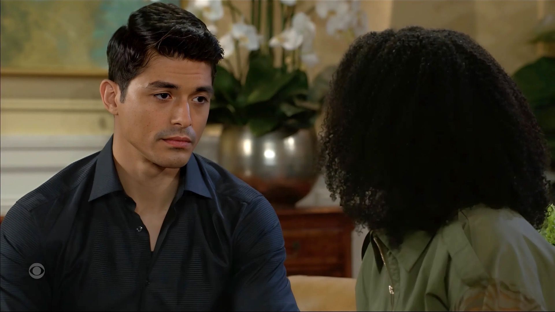 Tom&aacute;s became Eva&#039;s literal father confessor on Beyond the Gates | Image: CBS
