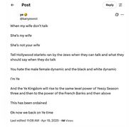 Screen shot of Kanye West's post (Image via X/@kanyewest)