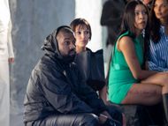 Kanye West and Bianca Censori seen during the Milan Fashion Week. (Image via Getty)